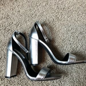 Steve Madden Silver Heels
